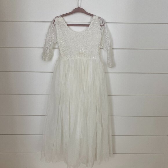 Topmaker Other - Tulle tutu lace back flower girl dress Size 5